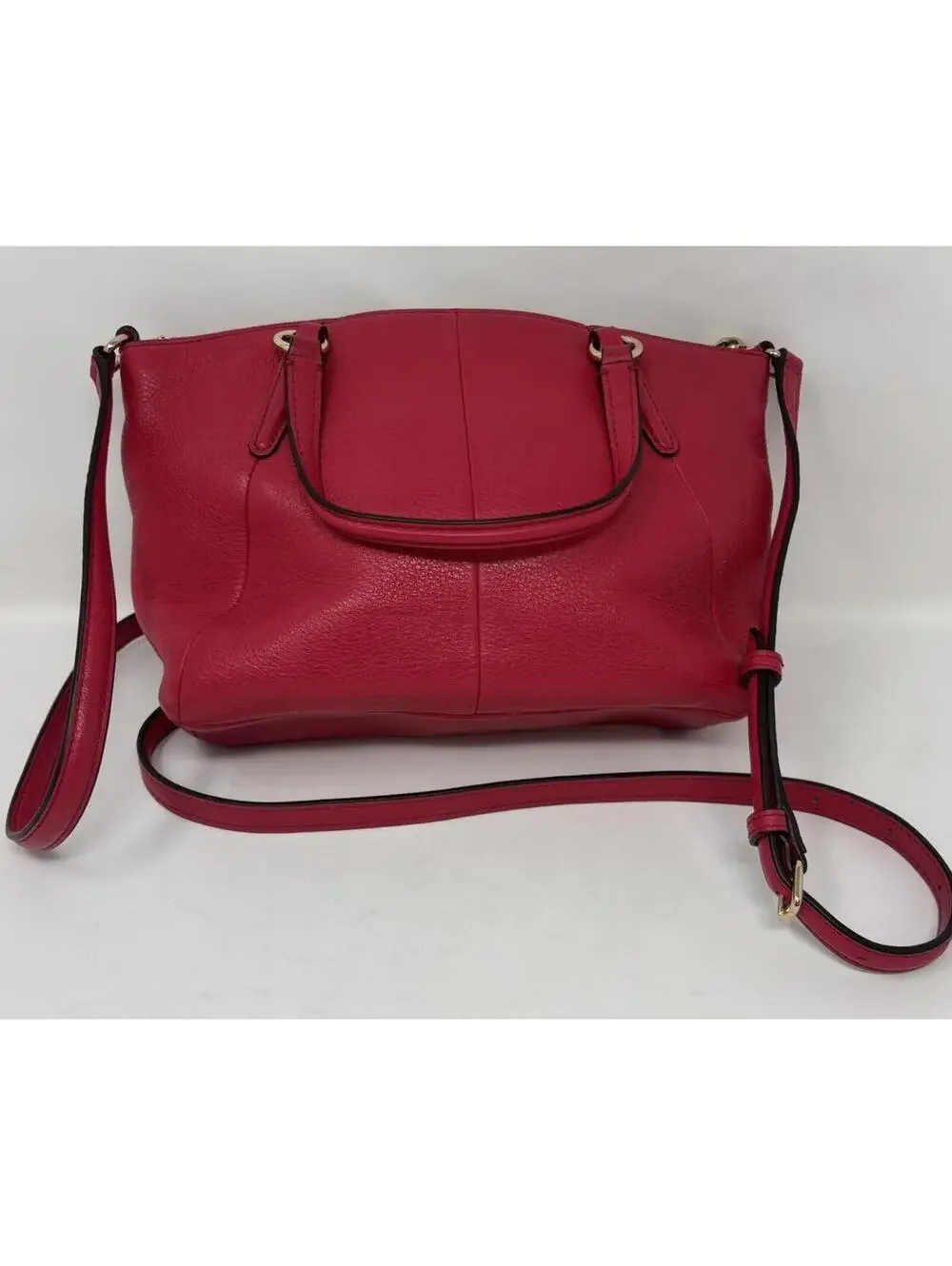 Coach Kelsey Hot Pink Leather Satchel & Shoulder Bag Crossbody Purse - Picture 2 of 8